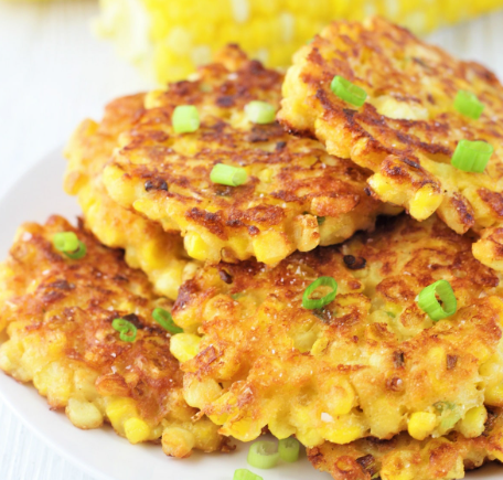 Green Chile Corn Fritters with Chipotle Lime Sauce