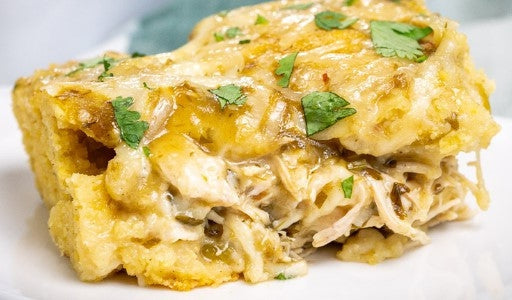 Green Chile Chicken Tamale Pie