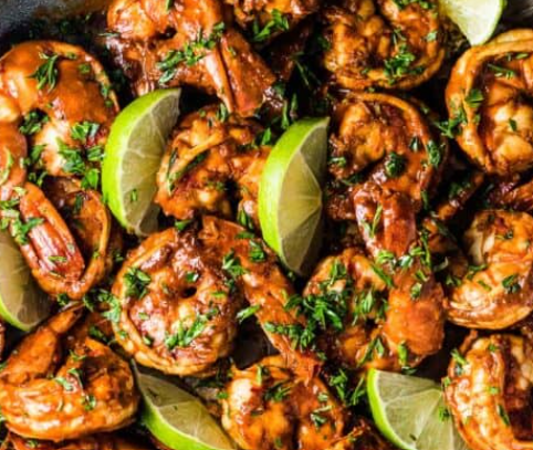 Roasted Shrimp with Chile and Lime Butter Sauce