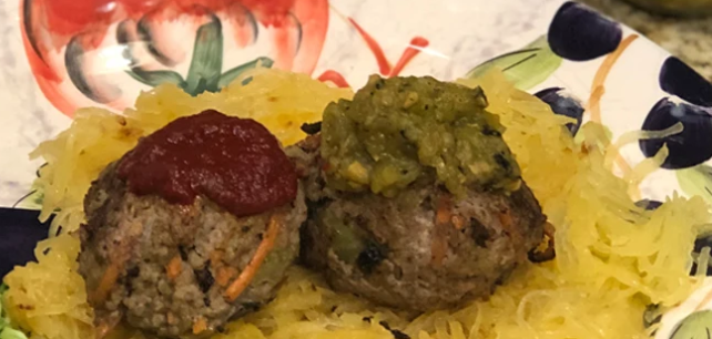 Green Chile Meatballs & Spaghetti Squash Recipe