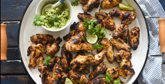 Hatch Green Chile Grilled Chicken Wings