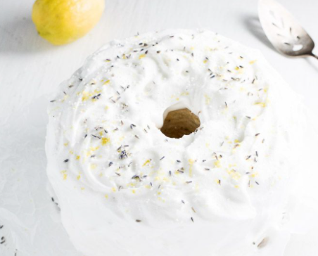 Lavender and Lemon Angel Food Cake
