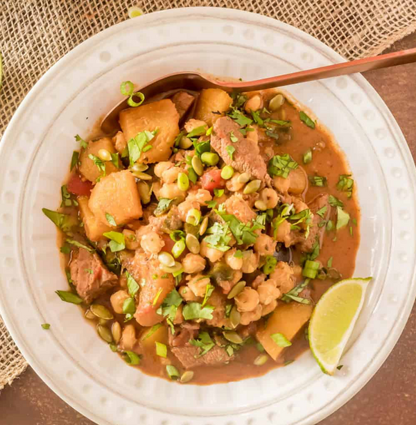 Pumpkin Stew with Pork and Green Chile