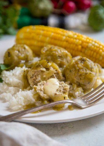 Turkey Meatballs with Green Chile!