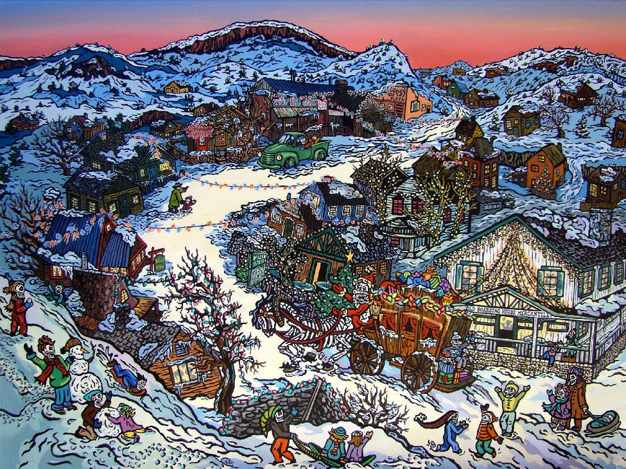 A New Mexico Christmas Giclee-#1 Ranked New Mexico Salsa &amp; Chile Powder | Made in New Mexico