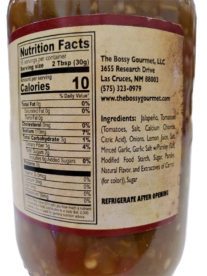 Bossy Gourmet Hot Jalapeno Salsa-#1 Ranked New Mexico Salsa &amp; Chile Powder | Made in New Mexico