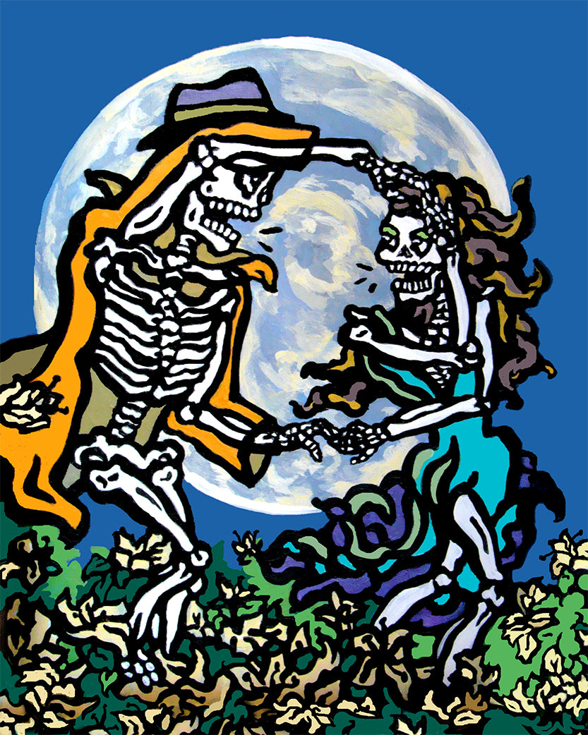 Day of the Dead Dance with the Moon by Stacey Sullivan De Maldonado