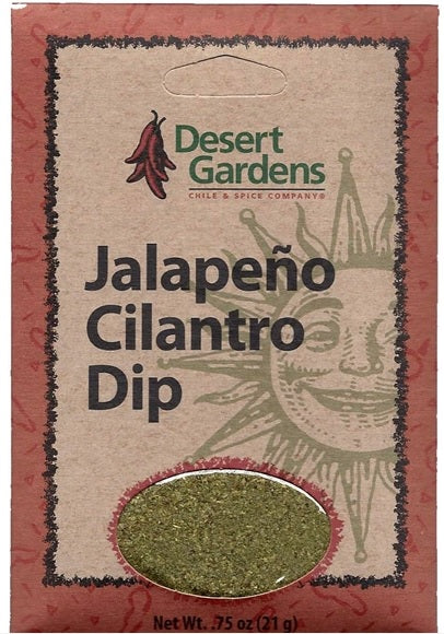 Desert Gardens Jalapeno Cilantro Dip Mix-#1 Ranked New Mexico Salsa &amp; Chile Powder | Made in New Mexico
