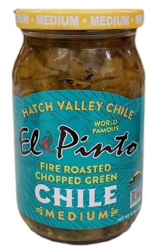 El Pinto Fire Roasted Chopped Green Chile-#1 Ranked New Mexico Salsa &amp; Chile Powder | Made in New Mexico