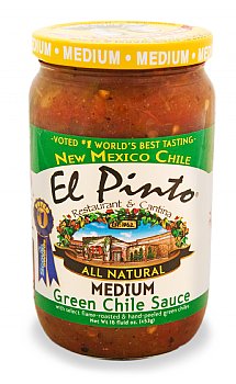El Pinto Green Chile Sauce Medium-#1 Ranked New Mexico Salsa &amp; Chile Powder | Made in New Mexico