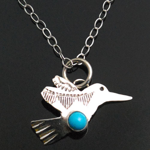 Hummingbird Turquoise Pendant-#1 Ranked New Mexico Salsa &amp; Chile Powder | Made in New Mexico