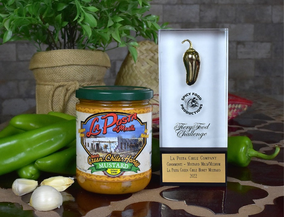 La Posta Hatch Green Chile Honey Mustard-#1 Ranked New Mexico Salsa &amp; Chile Powder | Made in New Mexico