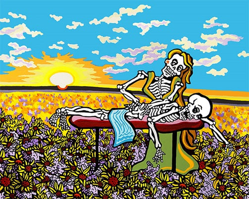 Maiden of Massage Giclee 50" x 30"-#1 Ranked New Mexico Salsa &amp; Chile Powder | Made in New Mexico