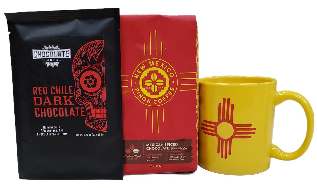Paquete de café y chocolate de Nuevo México