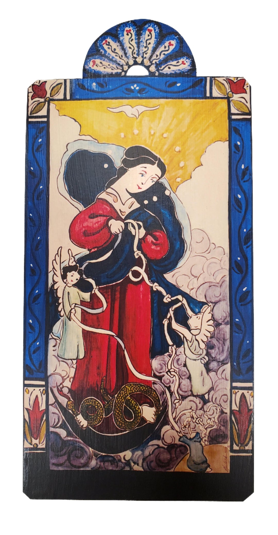 Our Lady Undoer of Knots Retablo Wall Hanging