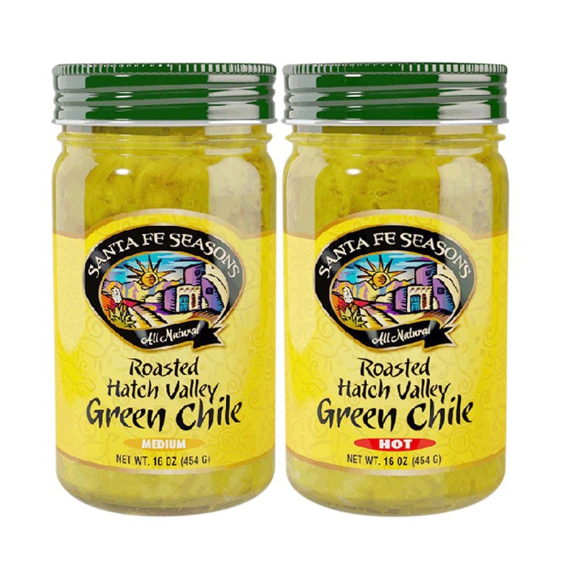 Roasted Hatch Valley Green Chile SF Seasons-#1 Ranked New Mexico Salsa &amp; Chile Powder | Made in New Mexico