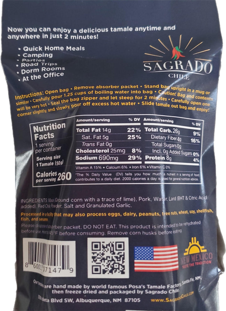 Sagrado Chile/ Freeze Dried Tamale