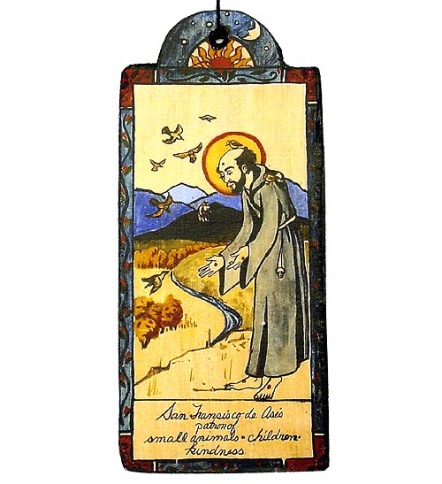 San Francisco de Asis Retablo Wall Hanging-#1 Ranked New Mexico Salsa &amp; Chile Powder | Made in New Mexico