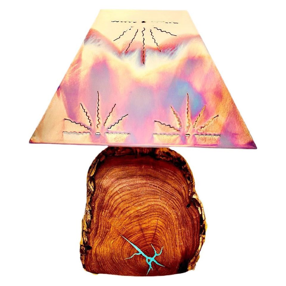 美品❗️インテリアライト Turquoise Inlaid Mesquite Lamps: Medium – #1 Ranked New Mexico