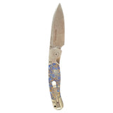 7 1/2 Inch Damasteel Lapis Folding Knife